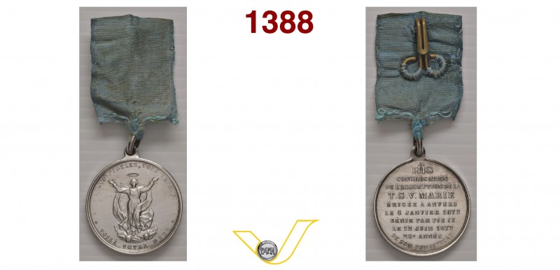 PIO IX 1846/1878 1872 ANNO XXVI (12/06/1872) medaglia per la costituzione della ...