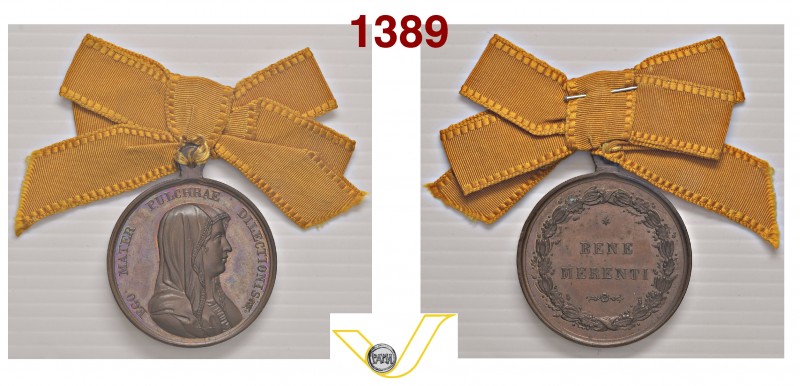 PIO IX 1846/1878 SENZA DATA medaglia AL MERITO per Signore – D/ nel giro EGO MAT...