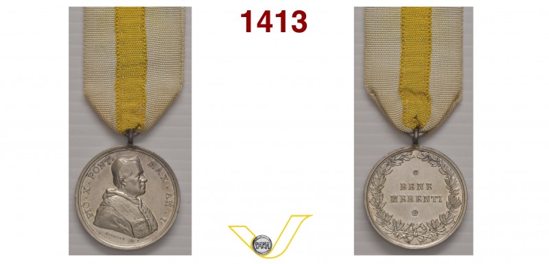 PIO X 1903/1914 1903 ANNO I medaglia BENE MERENTI - D/ nel giro PIO X PONT MAX A...