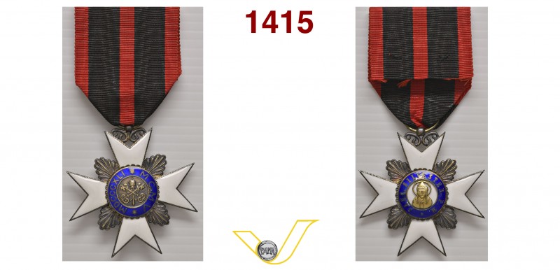 PIO X 1903/1914 1905 ANNO II (07/02/1905) medaglia decorazione Insegna da Cavali...