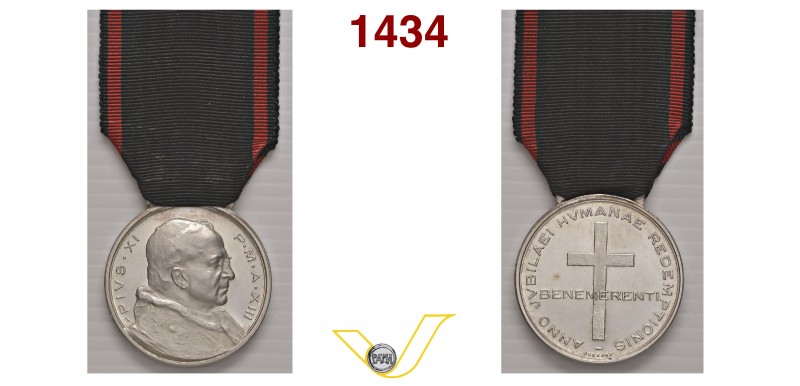 PIO XI 1922/1939 1933 ANNO XIII (01/04/1933) medaglia BENEMERENTI per l’Anno San...
