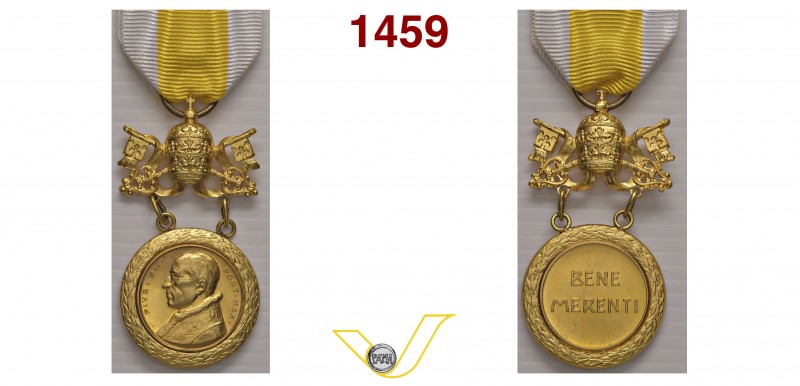 PIO XII 1939/1958 SENZA DATA medaglia BENE MERENTI completa di doppio aggancio a...