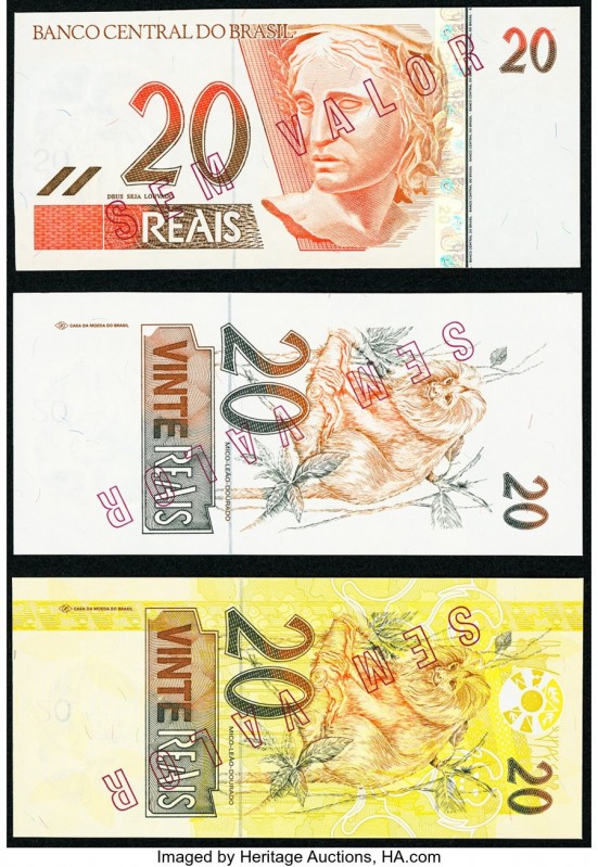 Brazil Banco Central Do Brasil 20 Reais ND (2002-10) Pick 250 Group of Three Pro...