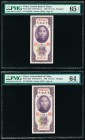 China Central Bank of China 10 Cents 1930 Pick 323b S/M#C301-1a Two Consecutive Examples PMG Gem Uncirculated 65 EPQ; Choice Uncirculated 64. 

HID098...