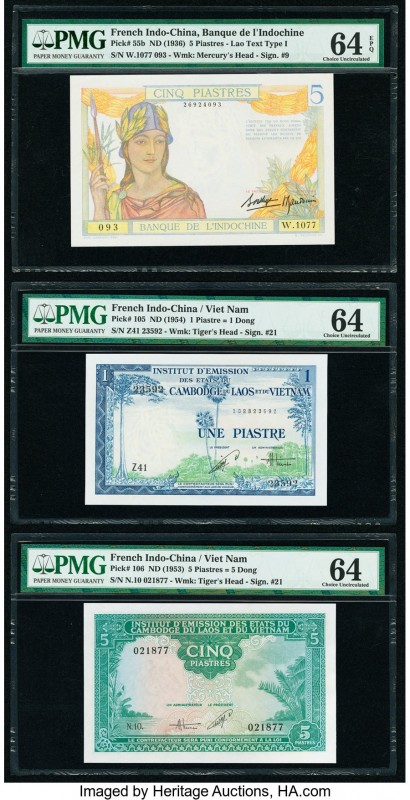 French Indochina Banque de l'Indo-Chine; Institut D'Emission 5; 1 Piastre = 1 Do...