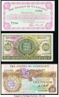 Guernsey States of Guernsey 10 Shillings; 5 Pounds 1966-1980 Pick 42c; 49a Crisp Uncirculated. Guernsey States of Guernsey 1 Pound ND (1969-1975) Pick...