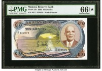 Malawi Reserve Bank of Malawi 10 Kwacha 1.4.1988 Pick 21b PMG Gem Uncirculated 66 EPQ S. 

HID09801242017

© 2020 Heritage Auctions | All Rights Reser...