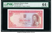 Rhodesia Reserve Bank of Rhodesia 1 Pound 18.8.1967 Pick 28b PMG Choice Uncirculated 64 EPQ. 

HID09801242017

© 2020 Heritage Auctions | All Rights R...