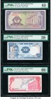 South Vietnam National Bank of Viet Nam 200; 500; 20 Dong ND (1958); ND (1966); ND (1969) Pick 9a; 23a; 24a Three Examples PMG Choice Uncirculated 63;...