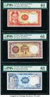 South Vietnam National Bank of Viet Nam 100; 500 (2) ND (1966) (2); ND (1964) Pick 19a; 22a; 23a Three Examples PMG Choice Uncirculated 64 (2); Choice...