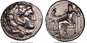 MACEDONIAN KINGDOM. Alexander III the Great (336-323 BC). AR tetradrachm, (28mm, 10h). NGC XF. Posthumous issue of Aradus, under Seleucus I Nicator, c...