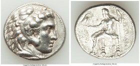 MACEDONIAN KINGDOM. Alexander III the Great (336-323 BC). AR tetradrachm (27mm, 17.07 gm, 11h). Choice VF, die shift. Posthumous issue of Babylon, und...