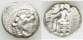 MACEDONIAN KINGDOM. Alexander III the Great (336-323 BC). AR tetradrachm (26mm, 16.52 gm, 5h). VF, porosity. Lifetime issue of Tyre, dated Regnal Year...