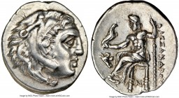 MACEDONIAN KINGDOM. Alexander III the Great (336-323 BC). AR drachm (17mm, 7h). NGC AU. Posthumous issue of Lampsacus, ca. 310-301 BC. Head of Heracle...