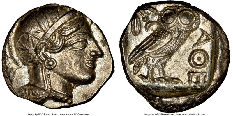 ATTICA. Athens. Ca. 440-404 BC. AR tetradrachm (26mm, 17.20 gm, 10h). NGC Choice...