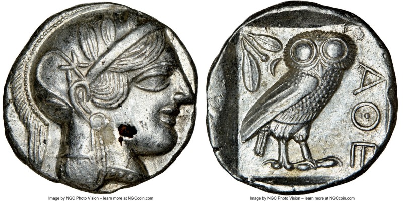 ATTICA. Athens. Ca. 440-404 BC. AR tetradrachm (26mm, 17.10 gm, 8h). NGC Choice ...