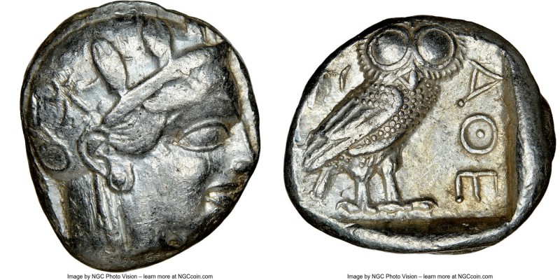 ATTICA. Athens. Ca. 440-404 BC. AR tetradrachm (25mm, 17.19 gm, 10h). NGC XF 3/5...