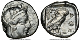 ATTICA. Athens. Ca. 440-404 BC. AR tetradrachm (25mm, 17.16 gm, 3h). NGC Choice VF 4/5 - 4/5. Mid-mass coinage issue. Head of Athena right, wearing cr...