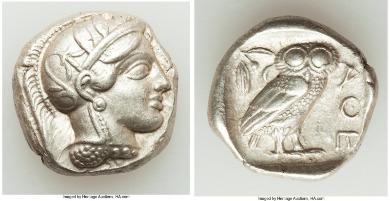 ATTICA. Athens. Ca. 440-404 BC. AR tetradrachm (24mm, 17.18 gm, 2h). Choice XF. ...