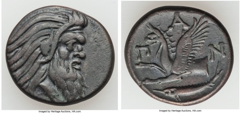 CIMMERIAN BOSPORUS. Panticapaeum. 4th century BC. AE (22mm, 7.54 gm, 11h). VF. H...