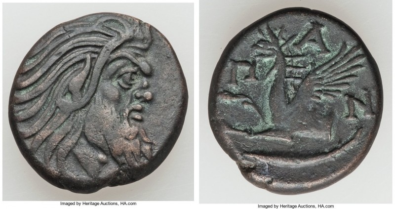 CIMMERIAN BOSPORUS. Panticapaeum. 4th century BC. AE (21mm, 6.61 gm, 11h). VF. H...