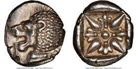 IONIA. Miletus. Ca. late 6th-5th centuries BC. AR 1/12 stater or obol (12mm, 1.17 gm). NGC MS 5/5 - 5/5. Milesian standard. Forepart of roaring lion r...