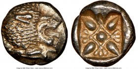 IONIA. Miletus. Ca. late 6th-5th centuries BC. AR 1/12 stater or obol (10mm, 1.17 gm). NGC MS 5/5 - 3/5. Milesian standard. Forepart of roaring lion l...