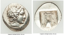LYCIAN LEAGUE. Masicytes. Ca. 48-20 BC. AR hemidrachm (15mm, 1.96 gm, 12h). Choice XF. Series 1. Laureate head of Apollo right; Λ-Y below / M-A, citha...