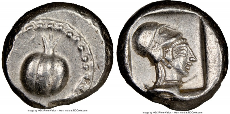 PAMPHYLIA. Side. Ca. 5th century BC. AR stater (23mm, 1h). NGC AU. Ca. 430-400 B...