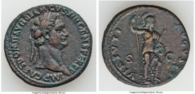 Domitian (AD 81-96). AE as (29mm, 11.71 gm, 6h). VF. Rome, AD 88-89. IMP CAES DOMIT AVG GERM COS XIII CENS PER P P, laureate head of Domitian right / ...