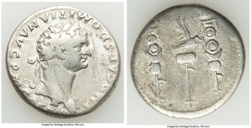 Domitian (AD 81-96). AR cistophorus (25mm, 10.44 gm, 6h). Fine, scratches. Rome,...