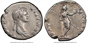 Domitia (AD 82-96). AR cistophorus (25mm, 1h). NGC Choice VF, flan flaw. Asian mint, AD 82. DOMITIA-AVGVSTA, draped bust of Domitia right, seen from f...