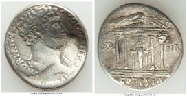 Hadrian (AD 117-138). AR cistophorus (25mm, 10.85 gm, 7h). Fine, overstruck, countermark, bent. Ephesus, ca. AD 138. HADRIANVS-AVG COS III P P, bare h...