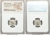 Marcus Aurelius (AD 161-180). AR denarius (17mm, 3.30 gm, 11h). NGC Choice AU 5/5 - 3/5, brushed. Rome, December AD 163-December AD 164. M ANTONINVS-A...