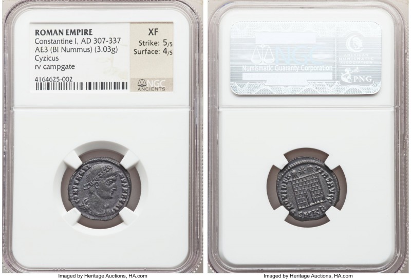 Constantine I the Great (AD 307-337). AE3 or BI nummus (19mm, 3.03 gm, 11h). NGC...