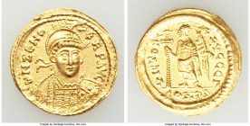 Zeno, Eastern Roman Empire (AD 474-491). AV solidus (20mm, 4.39 gm, 6h). AU. Constantinople, 3rd officina, second reign, AD 476-491. D N ZENO-PERP AVG...