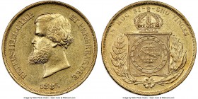Pedro II gold 10000 Reis 1885 AU55 NGC, Rio de Janeiro mint, KM467. AGW 0.2643 oz.

HID09801242017

© 2020 Heritage Auctions | All Rights Reserved...