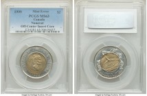 Elizabeth II Mint Error - Off-Center Insert Core "Nunavut" 2 Dollars 1999 MS63 PCGS, Royal Canadian mint, KM357. 

HID09801242017

© 2020 Heritage...