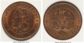 4-Piece Lot of Uncertified Assorted Multiple Centimes, 1) Napoleon III 2 Centimes 1862-A - UNC, Paris mint, KM796.4 2) Republic 5 Centimes 1900 - UNC ...