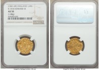 Edward III (1327-1377) gold 1/4 Noble ND (1361-1369) AU58 NGC, London mint, Cross pattee mm, Treaty Period, S-1510. 1.88gm. Retaining lustrous brillia...