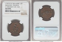 Middlesex "Anti-Slavery" 1/2 Penny Token ND (1790s) AU50 Brown NGC, D&H-1038c. Political and Social series. Edge: York built A.M. 1223. 

HID0980124...