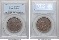 Victoria Pair of Certified Pennies, 1) Penny 1887 - MS63 Brown PCGS 2) Penny 1897 - MS64 Red NGC. Low sea level variety. Sold as is, no returns. 

H...
