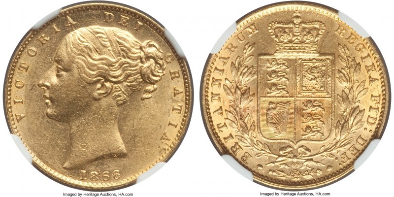 Victoria gold Sovereign 1866 MS62 NGC, KM736.2, S-3853. 

HID09801242017

© ...