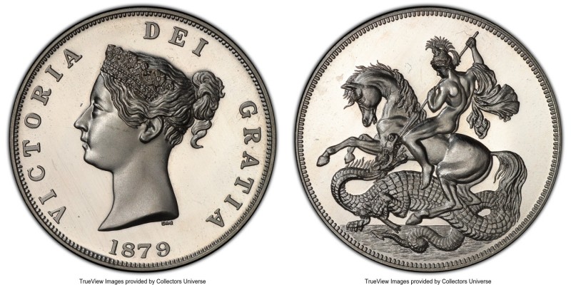 Victoria silver Proof Piefort INA Retro Issue Crown 1879-Dated PR67 Deep Cameo P...