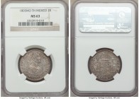 Charles IV 2 Reales 1805 Mo-TH MS63 NGC, Mexico City mint, KM91. 

HID09801242017

© 2020 Heritage Auctions | All Rights Reserved