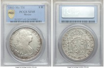 Charles IV 8 Reales 1803 Mo-TH XF45 PCGS, Mexico City mint, KM109. 

HID09801242017

© 2020 Heritage Auctions | All Rights Reserved