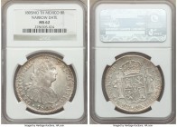Charles IV 8 Reales 1805 Mo-TH MS62 NGC, Mexico City mint, KM109. Narrow date variety.

HID09801242017

© 2020 Heritage Auctions | All Rights Rese...