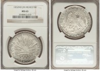 Republic 8 Reales 1832 Mo-JM MS63 NGC, Mexico City mint, KM377.10. An attractive specimen despite some weakness in the center.

HID09801242017

© ...