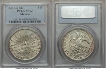 Republic 8 Reales 1833 Go-MJ MS63 PCGS, KM377.8. Minimally marked with light, even golden hue on both sides.

HID09801242017

© 2020 Heritage Auct...