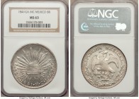 Republic 8 Reales 1841 Ga-MC MS63 NGC, Guadalajara mint, KM377.6. Full mint brilliance, with a bit of central softness as normal for this issue. Scarc...